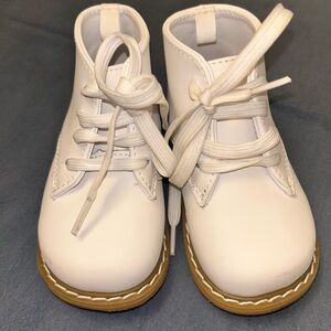 Kids White Lace-Up Shoes